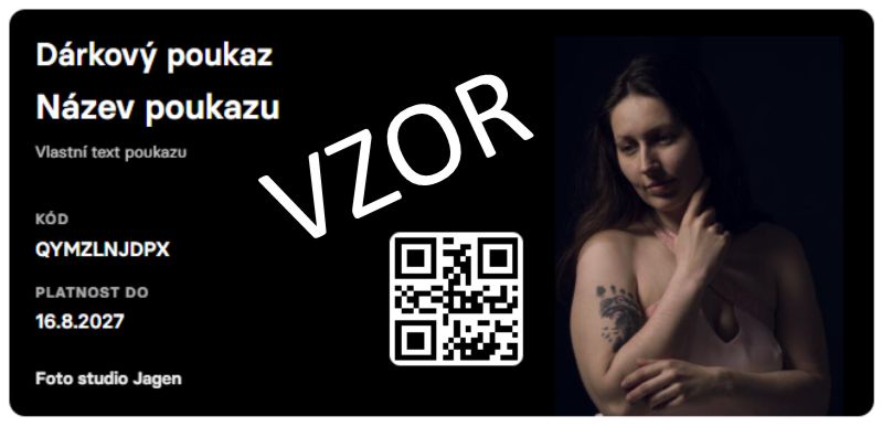 Obrázek na webu Fotografické studio Jagen v Bruntále Dárkové poukazy